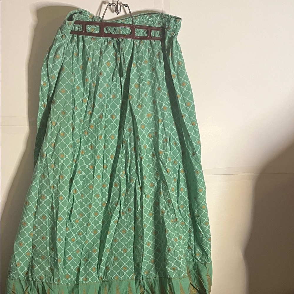 😄Avaasa cotton maxi skirt large geometric pattern